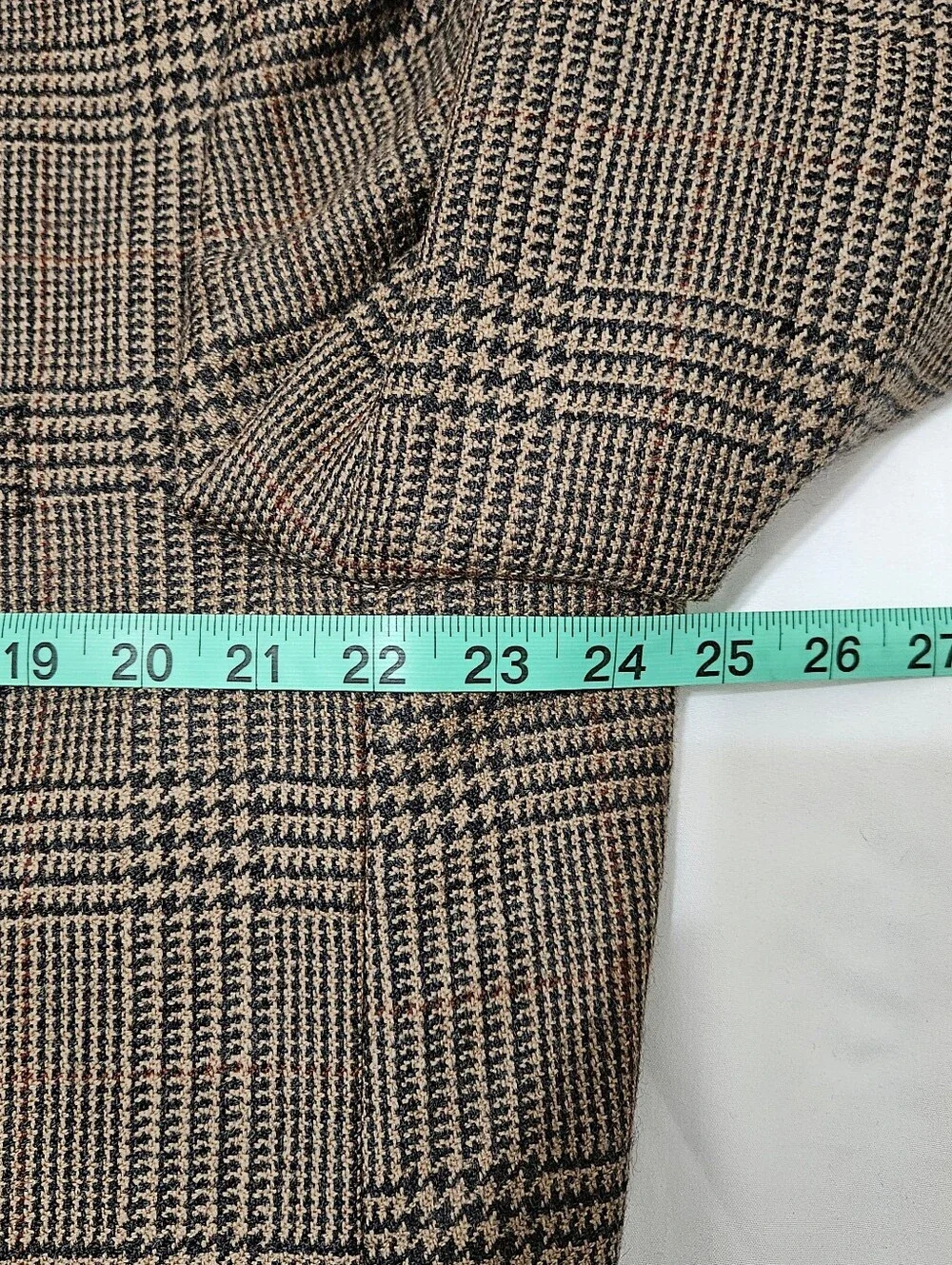 RALPH Lauren Men's 48T Glen Plaid Wool Sport Coat Blazer Brown Made in Canada
